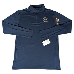 Coollast Mens Ultra Lux Q Zip Georgia Southern Eagles Navy Pullover 21435 Size M